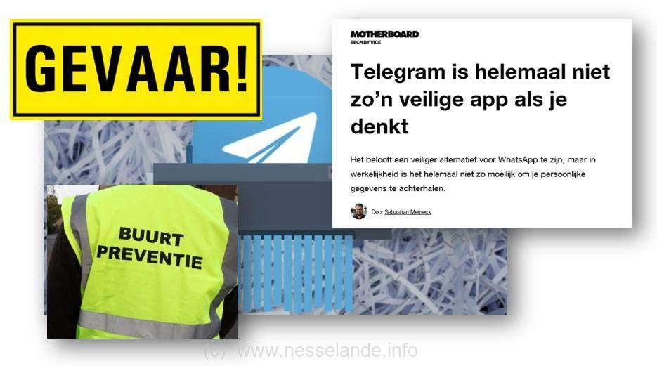 Telegramgroepen zijn niet veilig