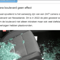 Camera’s geen effect op Kosboulevard Rotterdam-Nesselande