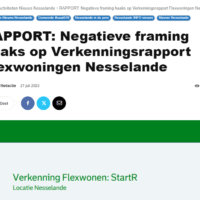 RAPPORT Negatieve framing haaks op verkenningsrapport voor Flexwoningen in Rotterdam-Nesselande