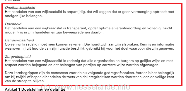 Integer, openheid, betrouwbaar, zorgvuldig..