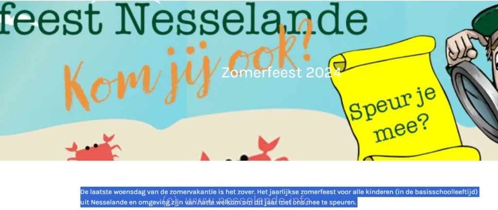 Woensdag 21 augustus weer zomerfeest in Nesselande #speurtocht