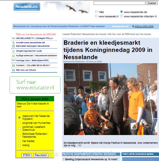 Nieuwsportaal-blog Nesselande.net in 2009